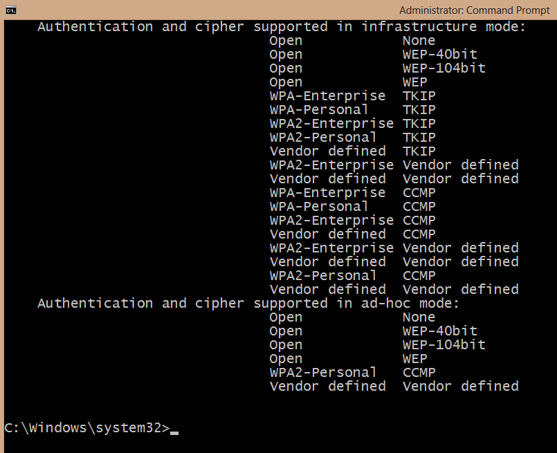 sharing wifi via cmd